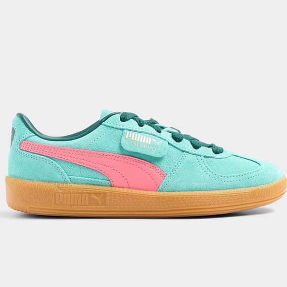 Puma Palermo retro turquoise and pink suede and leather sneakers NWT - Picture 1 of 10
